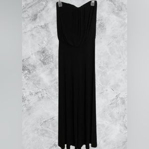 Strapless dressy wide leg jumpsuit stretchy on chest area and waist line to hold